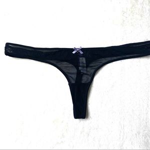 Adore Me Black Thong 2X